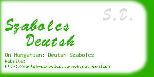 szabolcs deutsh business card